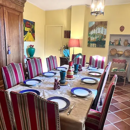 Villa Charming, Arty & Cozy Medieval Village Farmhouse, Air Conditioning, Pool, Tranquility, & Views Saint-Victor-des-Oules